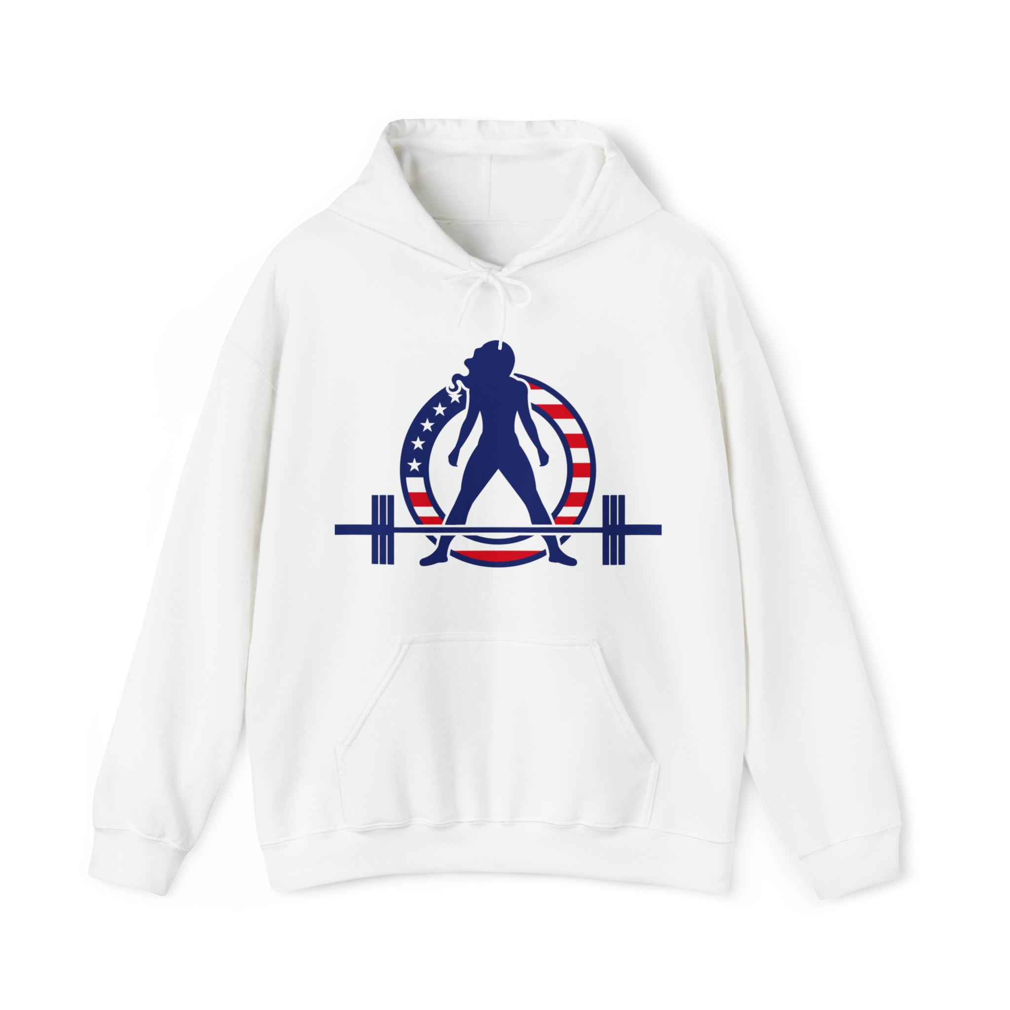 USA Logo - Unisex Heavy Blend Hooded Sweatshirt - USA Logo Light - Plain Back