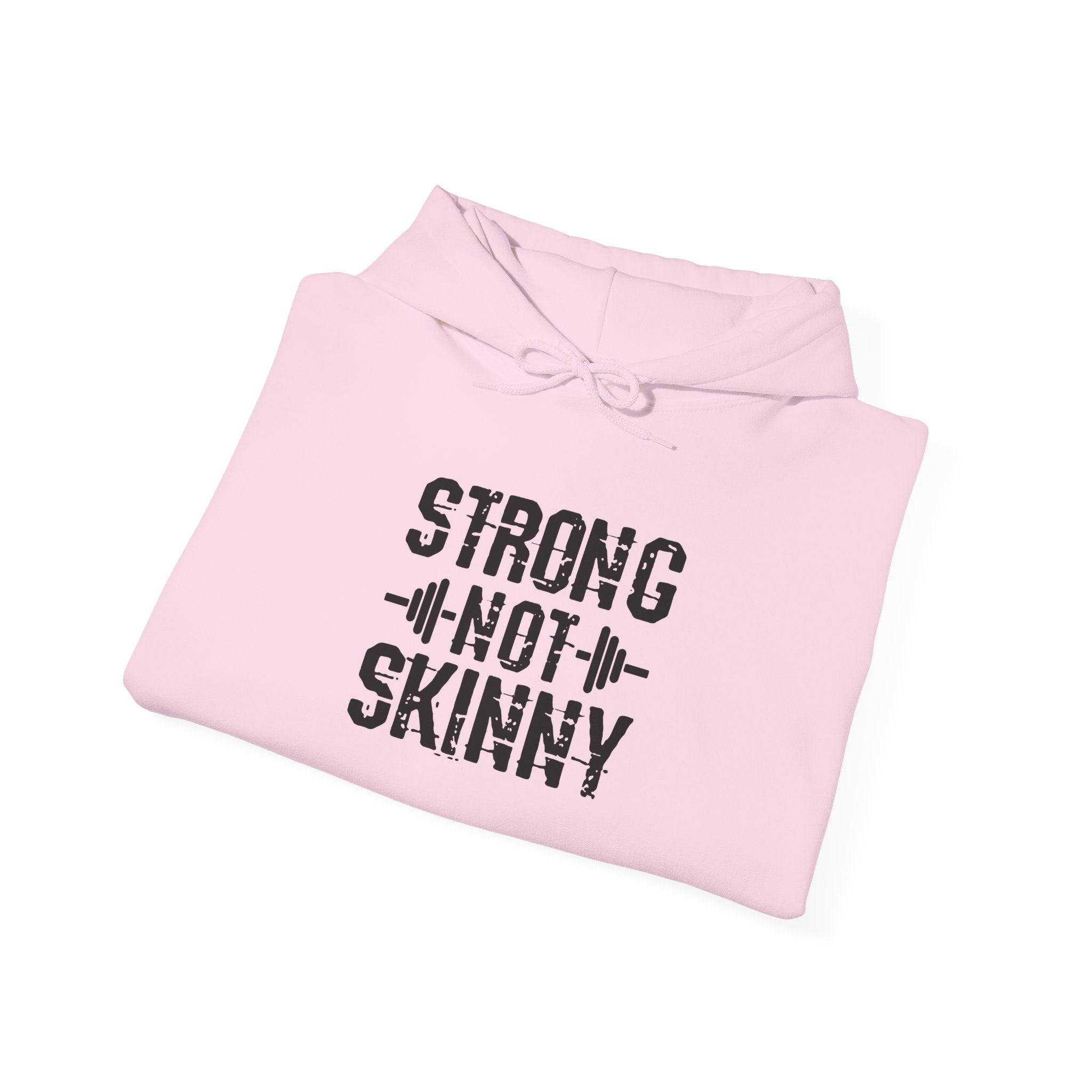 Strong Not Skinny - Unisex Heavy Blend Hooded Sweatshirt - Black Front Logo