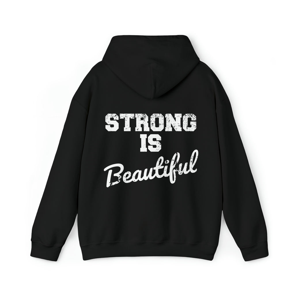 Pride Color Logo - Strong Is Beautiful - Unisex Heavy Blend Hooded Sweatshirt