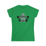 Lift Heavy Swing Fast - Women's Softstyle Tee - Black Logo