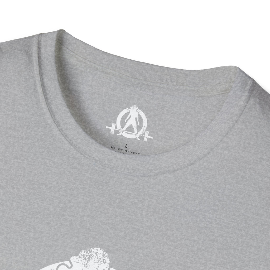 WWLW White Distressed Unisex Softstyle T-Shirt - White Distressed Logo - Plain Back