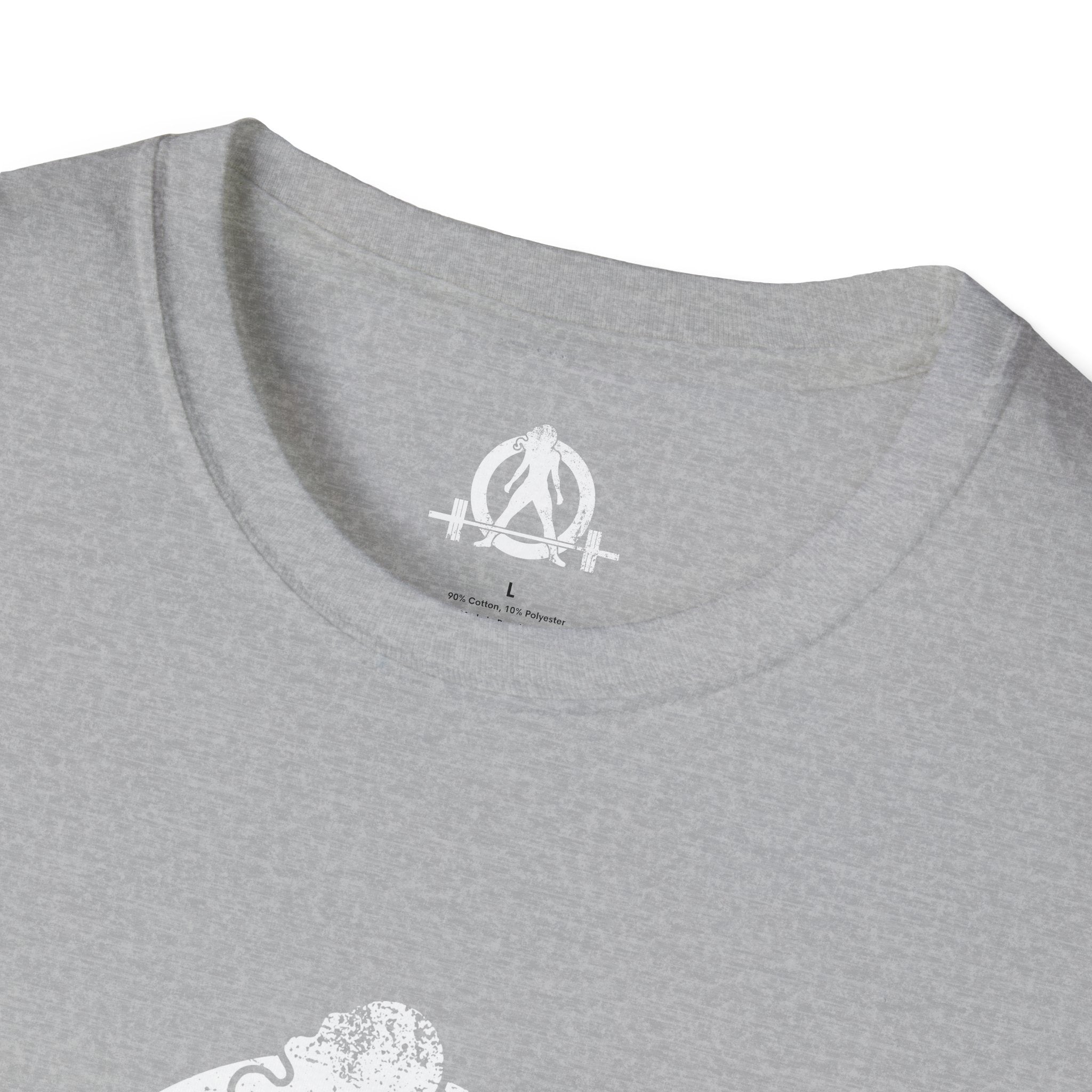 WWLW White Distressed Unisex Softstyle T-Shirt - White Distressed Logo - Plain Back