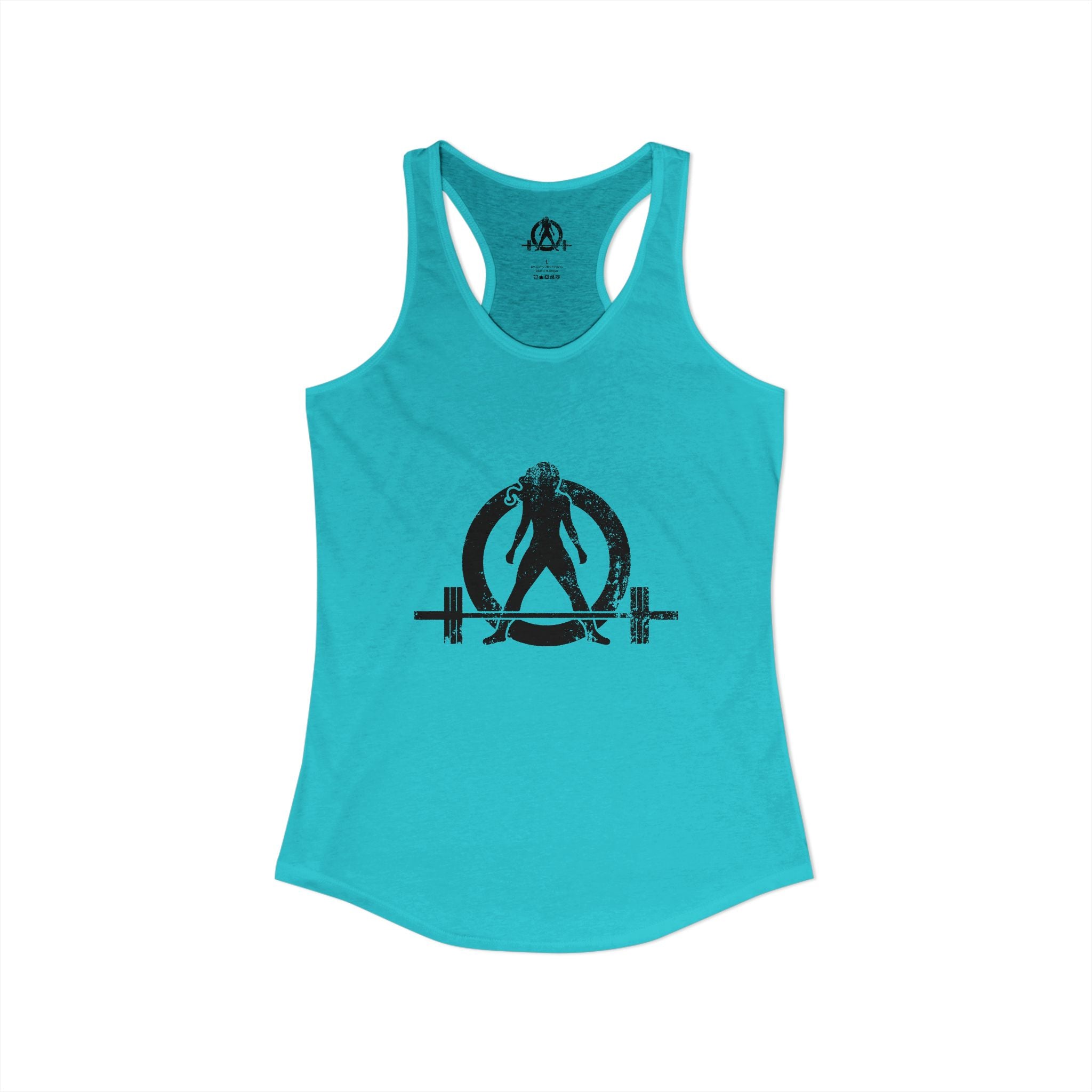 WWLW Distressed Black Logo - Racer Back Tank Top