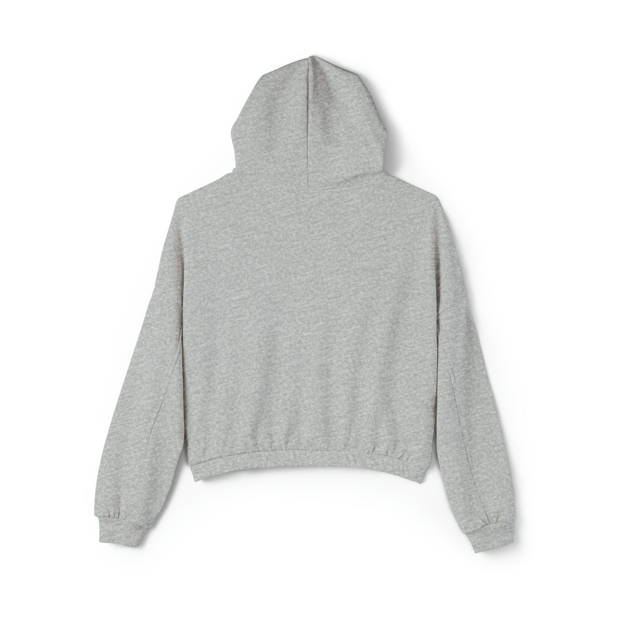 Women's Cinched Bottom Hoodie - Black Distressed Logo