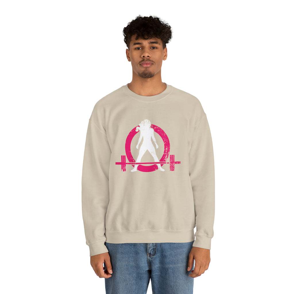 Distressed Logo - Unisex Heavy Blend™ Crewneck Sweatshirt - Inverted Color Logo