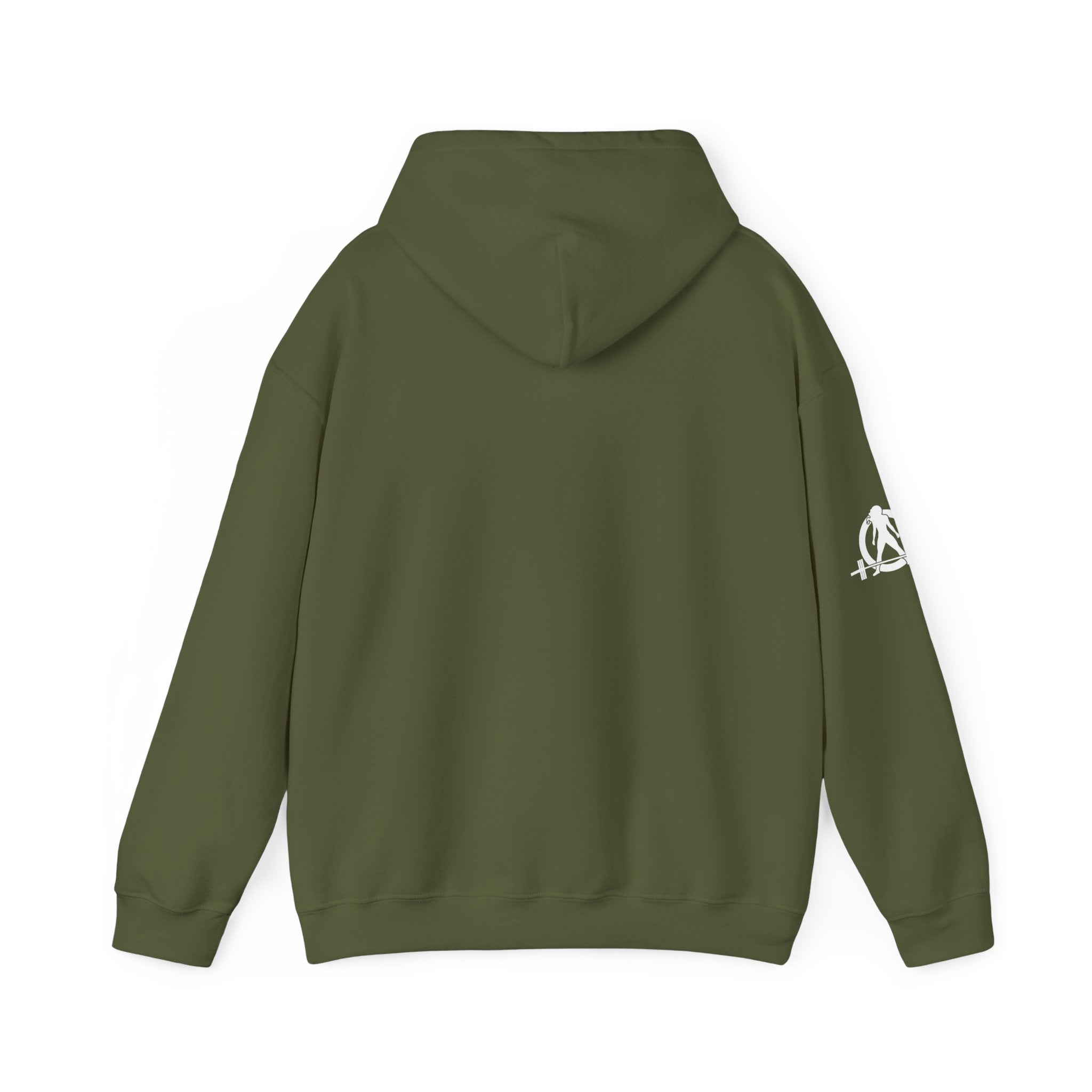 USA Barbell - Unisex Heavy Blend Hooded Sweatshirt  - Front White Logo