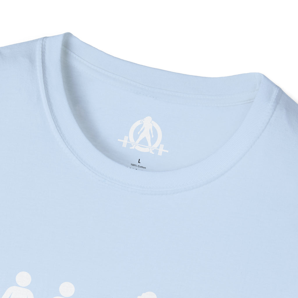 Dare To Be Different - Deadlift - Unisex Softstyle T-Shirt - Front Logo Plain Back