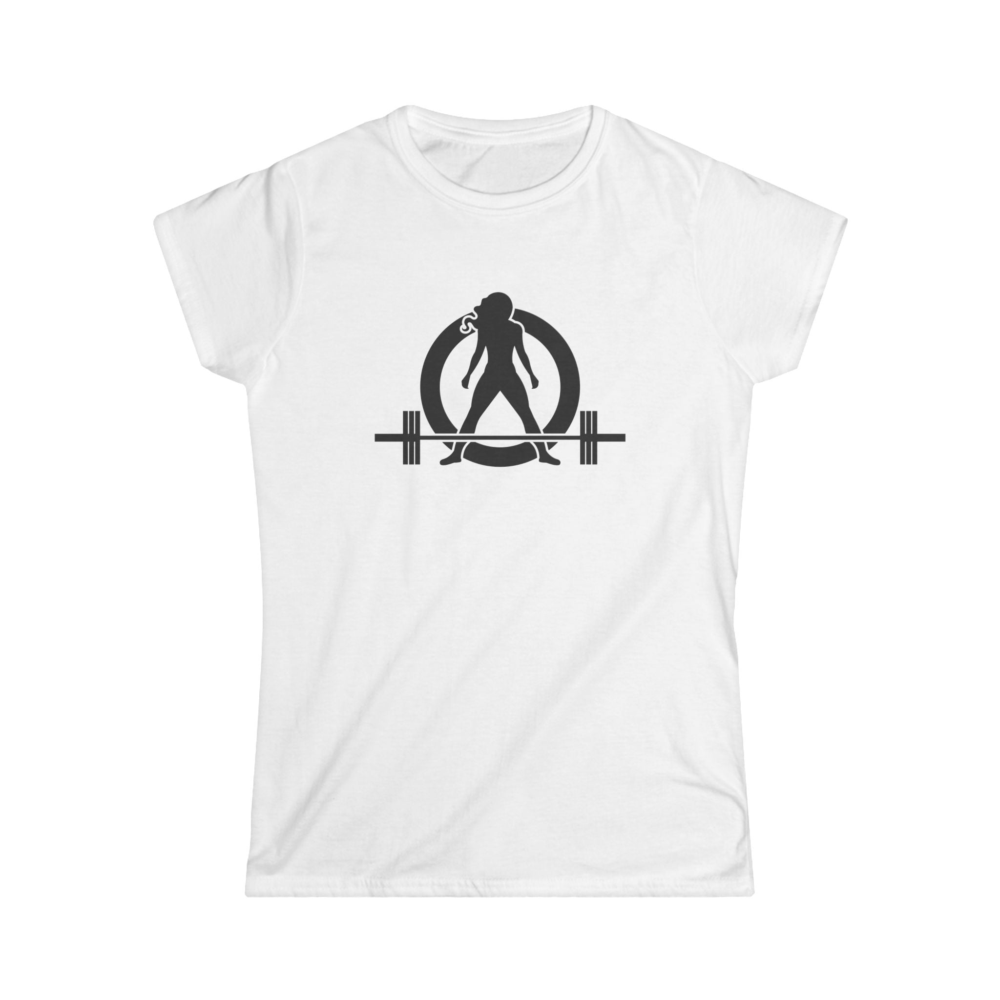 Goal Weight Strong AF - Women's Softstyle Tee - Black Print on Front & Back