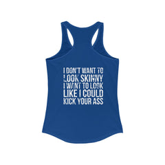 Kick Your Ass - Classic White Logo - Ideal Racerback Tank