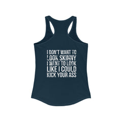 Kick Your Ass - Classic White Logo - Ideal Racerback Tank