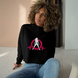 Empowered Crop Hoodie – For Strong Women Who Lift - Classic Logo