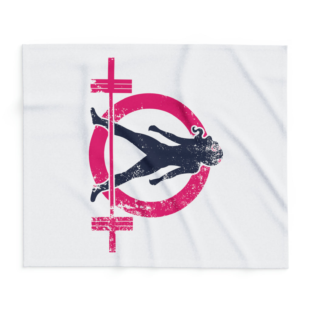 Arctic Fleece Blanket - White Distressed Logo