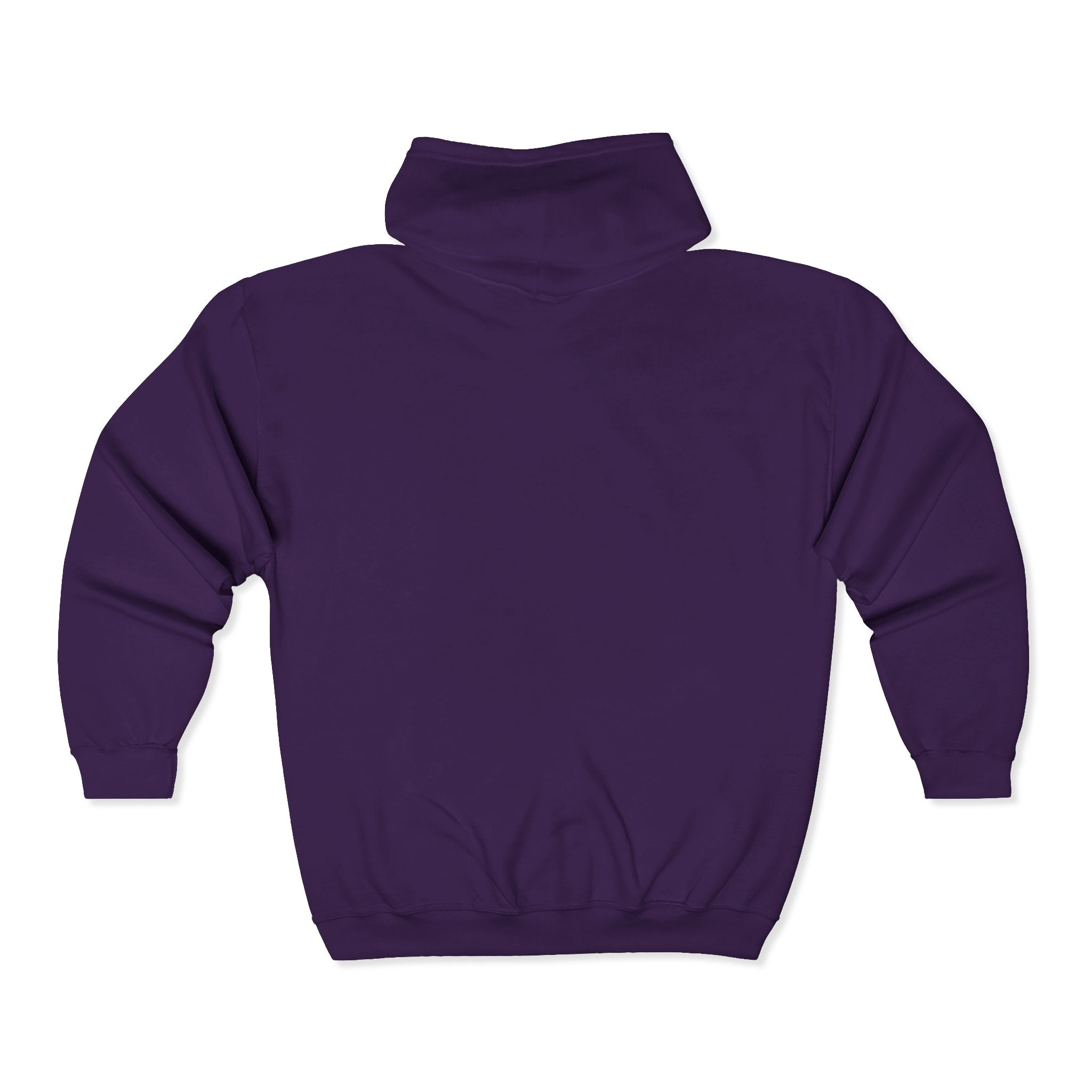 Unisex Heavy Blend™ Full Zip Hooded Sweatshirt - Distressed White Logo