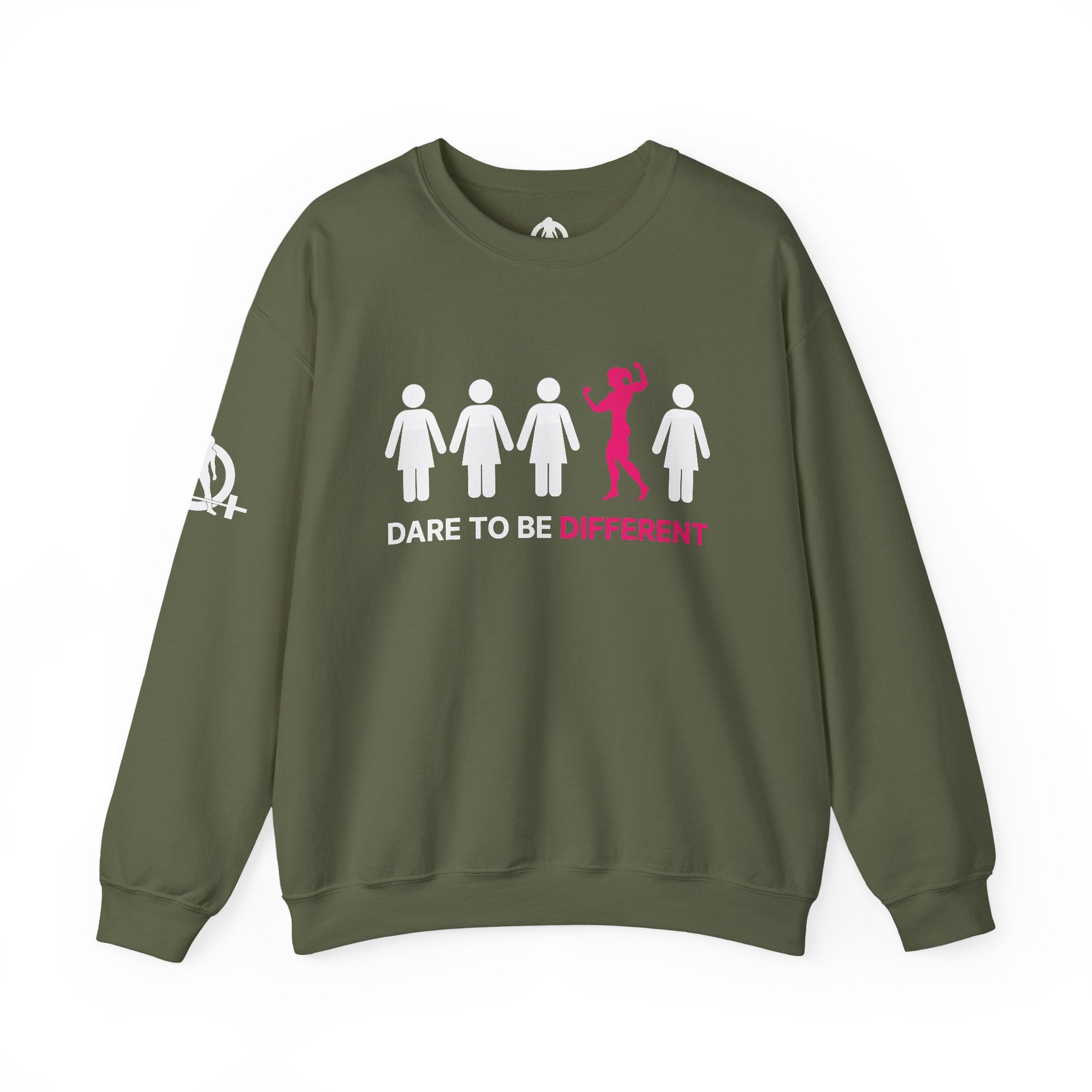 Dare To Be Different - Flex - Unisex Heavy Blend™ Crewneck Sweatshirt - Front  Logo