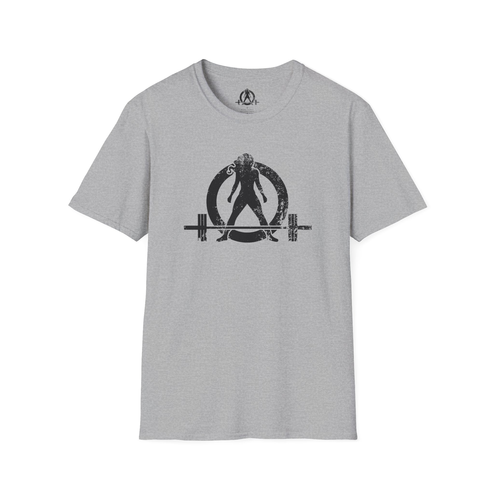 I Workout To Burn Off The Crazy - Unisex Softstyle T-Shirt - White Logo Front & Back