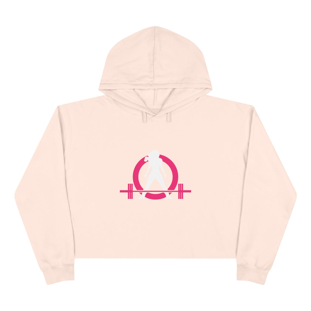 Empowered Crop Hoodie – For Strong Women Who Lift - Classic Logo