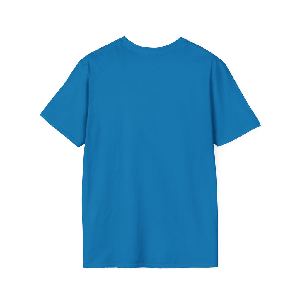 Coffee & Barbells - Unisex Softstyle T-Shirt - White Print on Front Plain Back