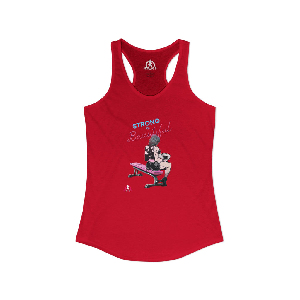 Strong Is Beautiful - Comic  - Racer Back Tank Top - Women's Ideal Racerback Tank Plain Back