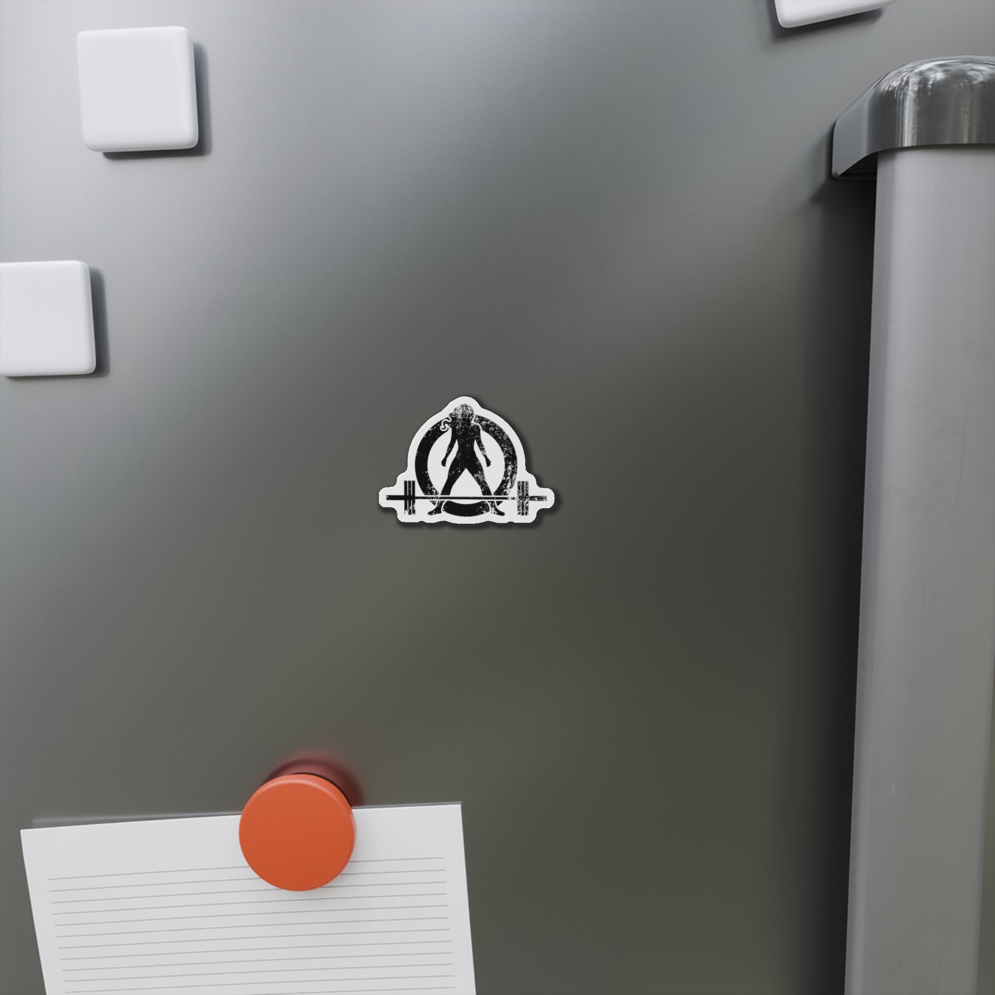 Die-Cut Magnets - Black Distressed Logo