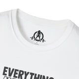 Everything Hurts & I'm Hungry - Unisex Softstyle T-Shirt - Black Print on Front Plain Back