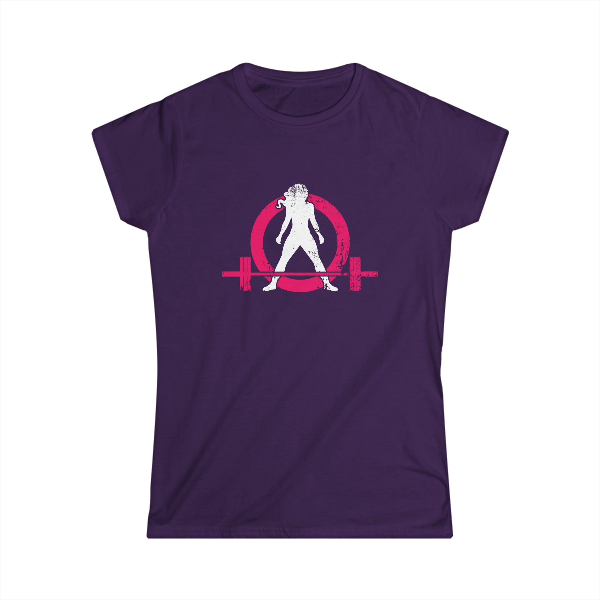 Women's Softstyle Tee - Distressed Inverted Color Logo