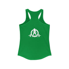 45 + 45 = 135 - Women's Ideal Racerback Tank - White Print Front & Back