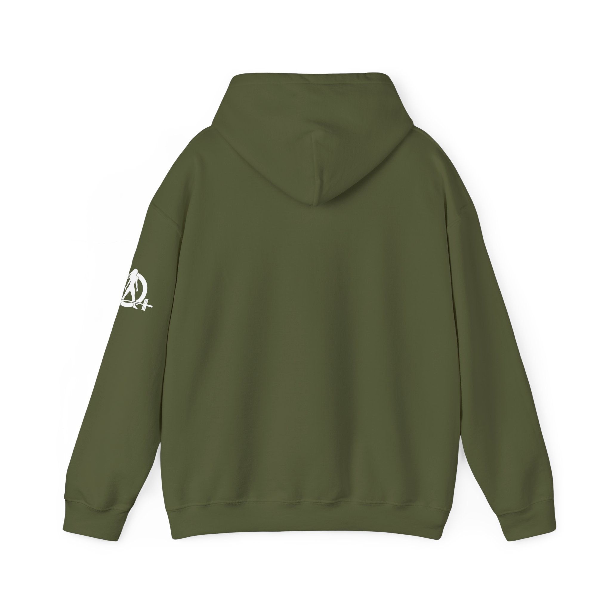 45 + 45 = 135  - Unisex Heavy Blend Hooded Sweatshirt  - White Print on Front & Arm