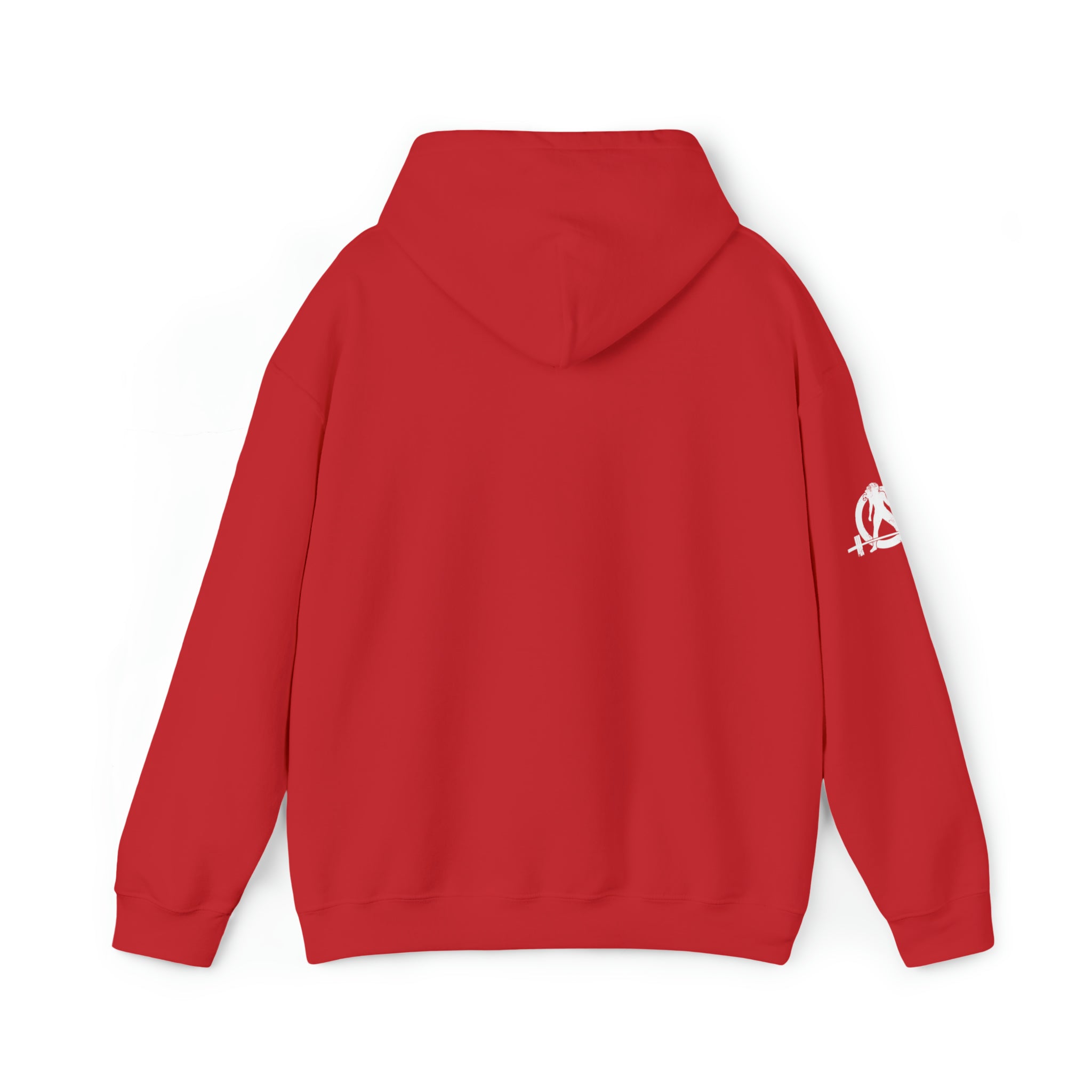 I Could Hip Thrust You - Unisex Heavy Blend Hooded Sweatshirt - White Distressed Logo on Front & Right Sleeve