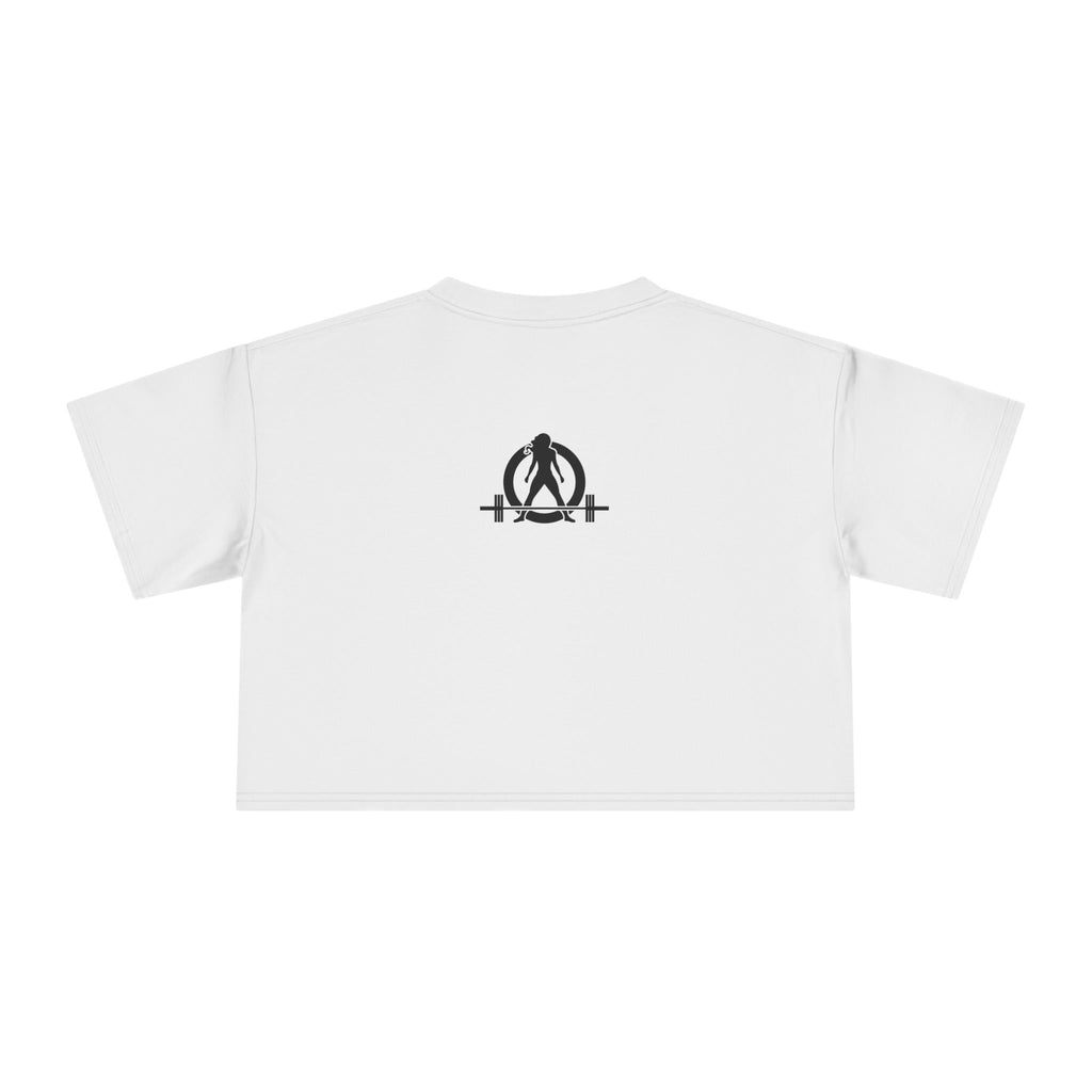 Strong Not Skinny - Women's Crop Tee - Black Logo