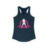 Classic Logo Racer Back Tank Top (BEST SELLER) - Women's Ideal Racerback Tank - Classic Light Logo - Plain Back