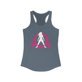 Classic Logo Racer Back Tank Top (BEST SELLER) - Women's Ideal Racerback Tank - Classic Light Logo - Plain Back