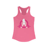 Classic Logo Racer Back Tank Top (BEST SELLER) - Women's Ideal Racerback Tank - Classic Light Logo - Plain Back