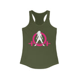 Classic Logo Racer Back Tank Top (BEST SELLER) - Women's Ideal Racerback Tank - Classic Light Logo - Plain Back