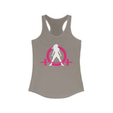 Classic Logo Racer Back Tank Top (BEST SELLER) - Women's Ideal Racerback Tank - Classic Light Logo - Plain Back