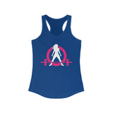 Classic Logo Racer Back Tank Top (BEST SELLER) - Women's Ideal Racerback Tank - Classic Light Logo - Plain Back