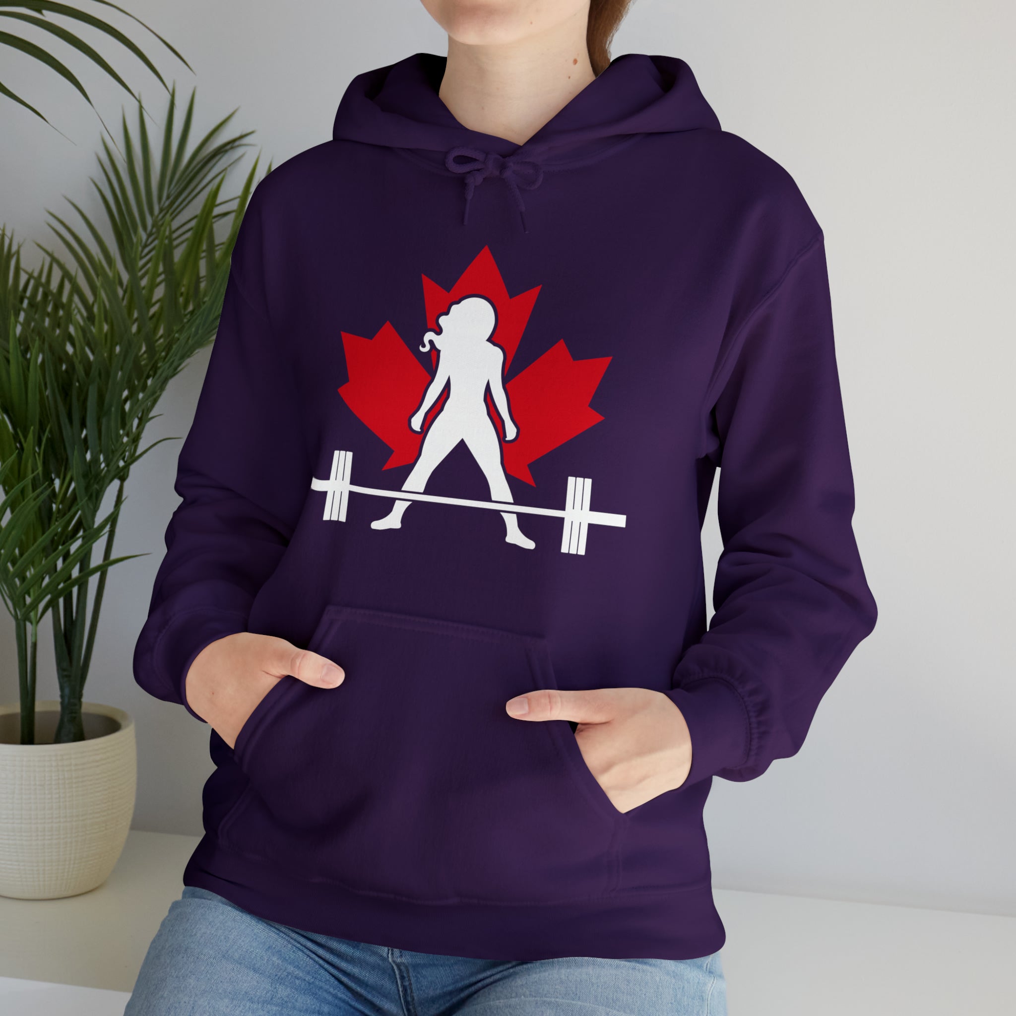Unisex Heavy Blend Hooded Sweatshirt - Canada Dark Logo - Plain Back