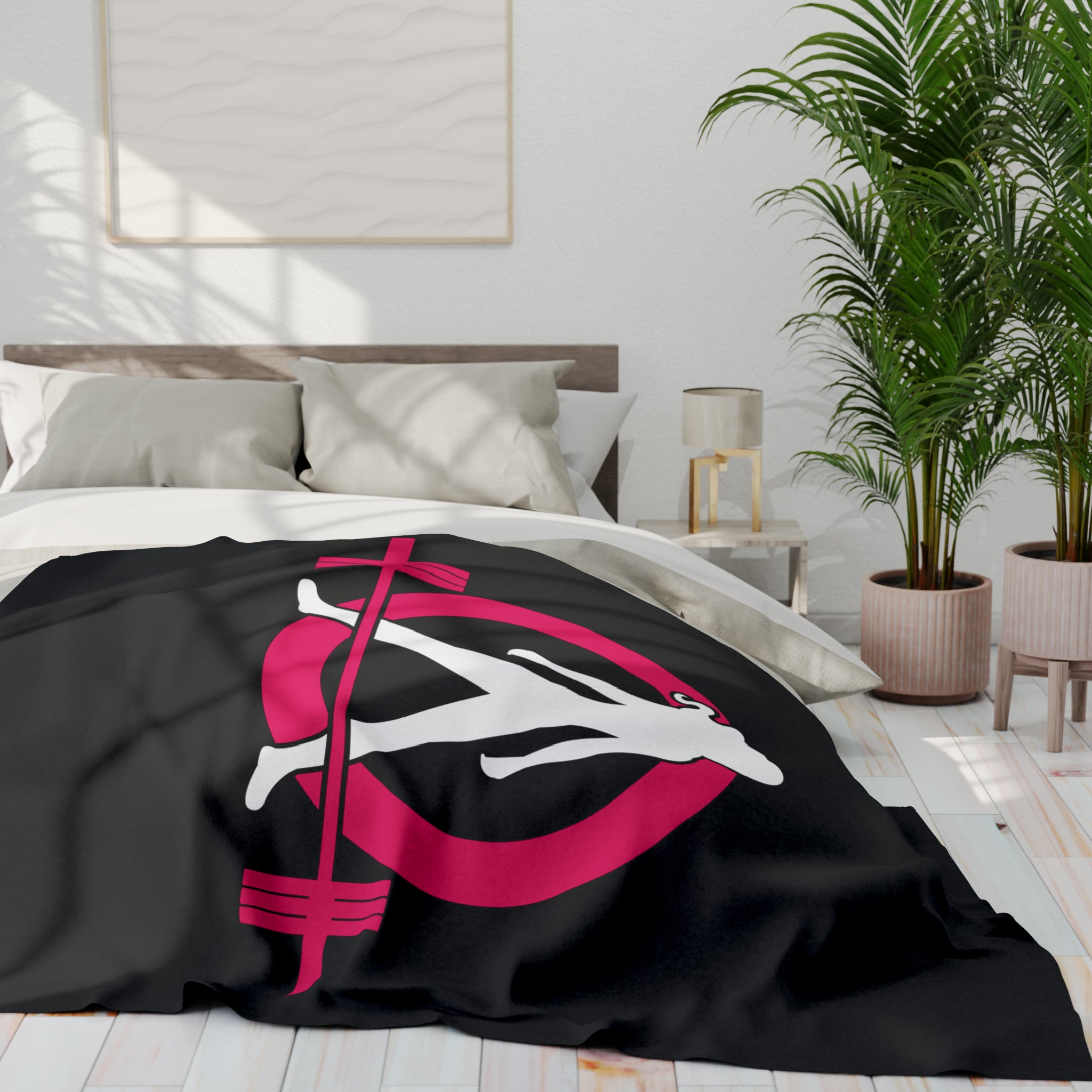 Arctic Fleece Blanket - Black Classic Logo