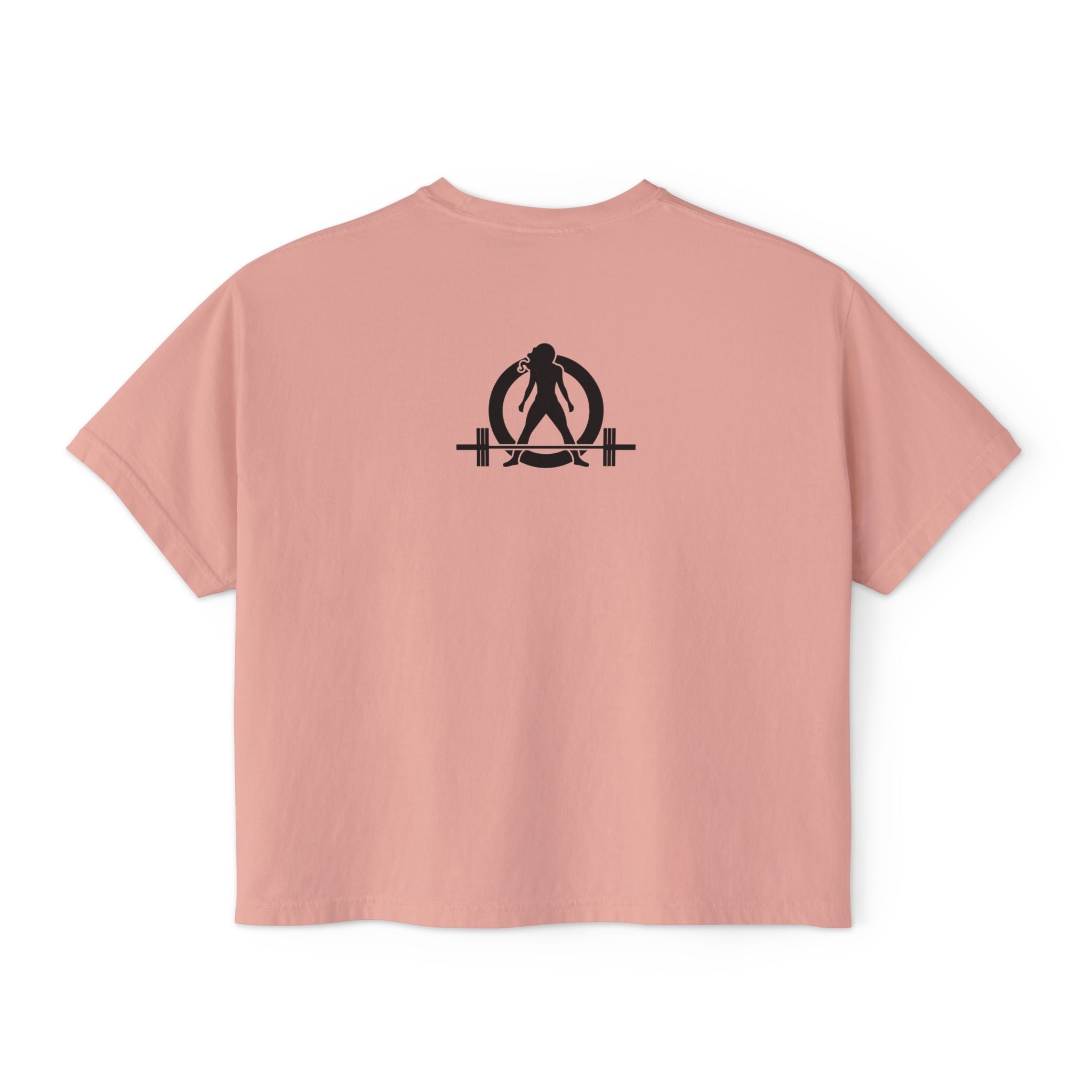 Strong Not Skinny - Women's Boxy Tee - Black Logo Front & Back