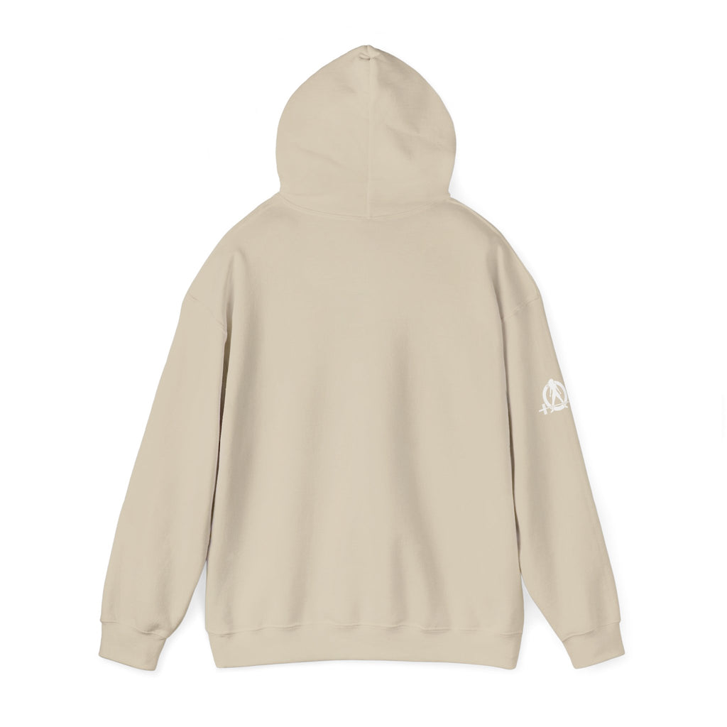 Everything Hurts & I'm Hungry  - Unisex Heavy Blend Hooded Sweatshirt  - White Print Front/Arm