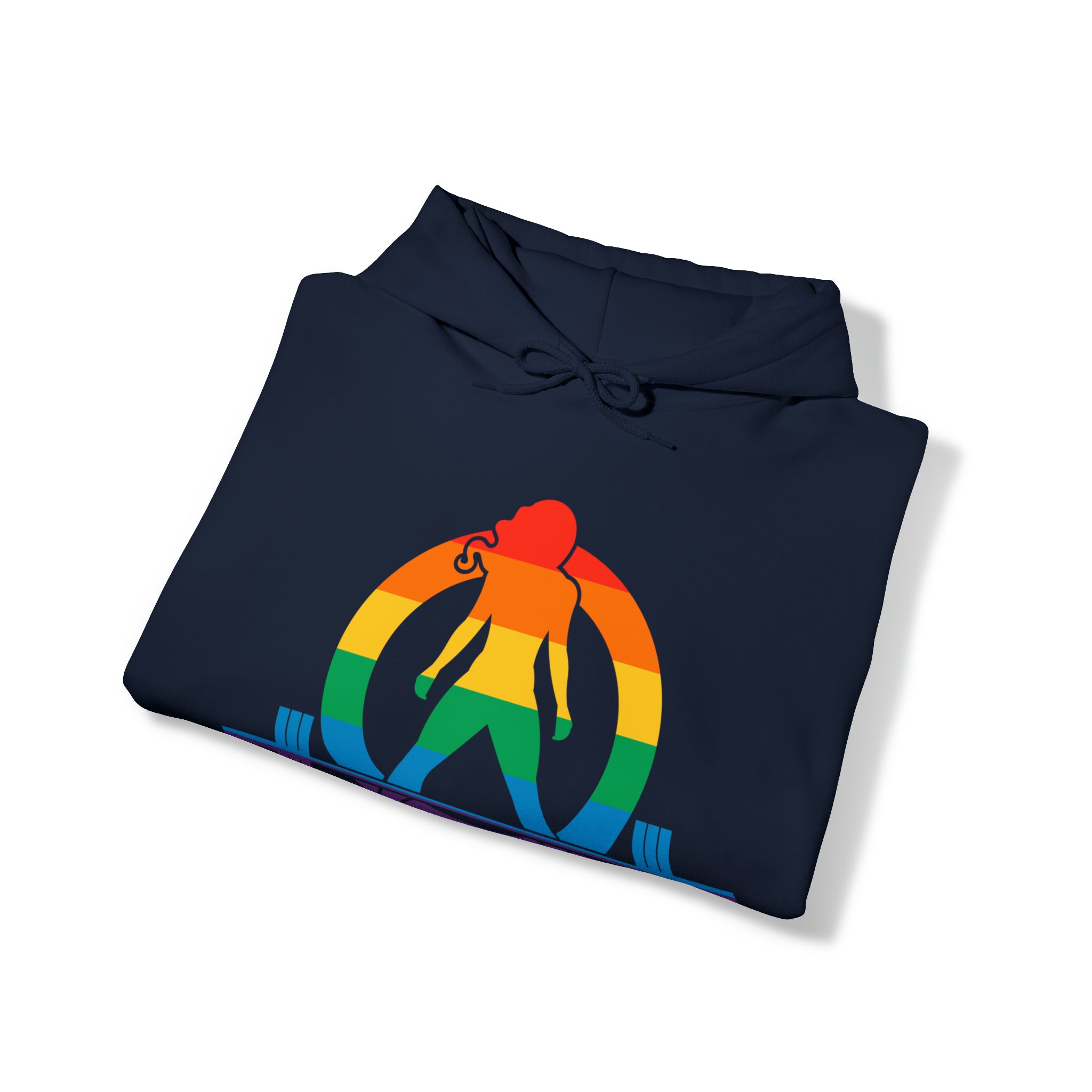 Strong Not Skinny - Pride Color Logo - Unisex Heavy Blend Hooded Sweatshirt