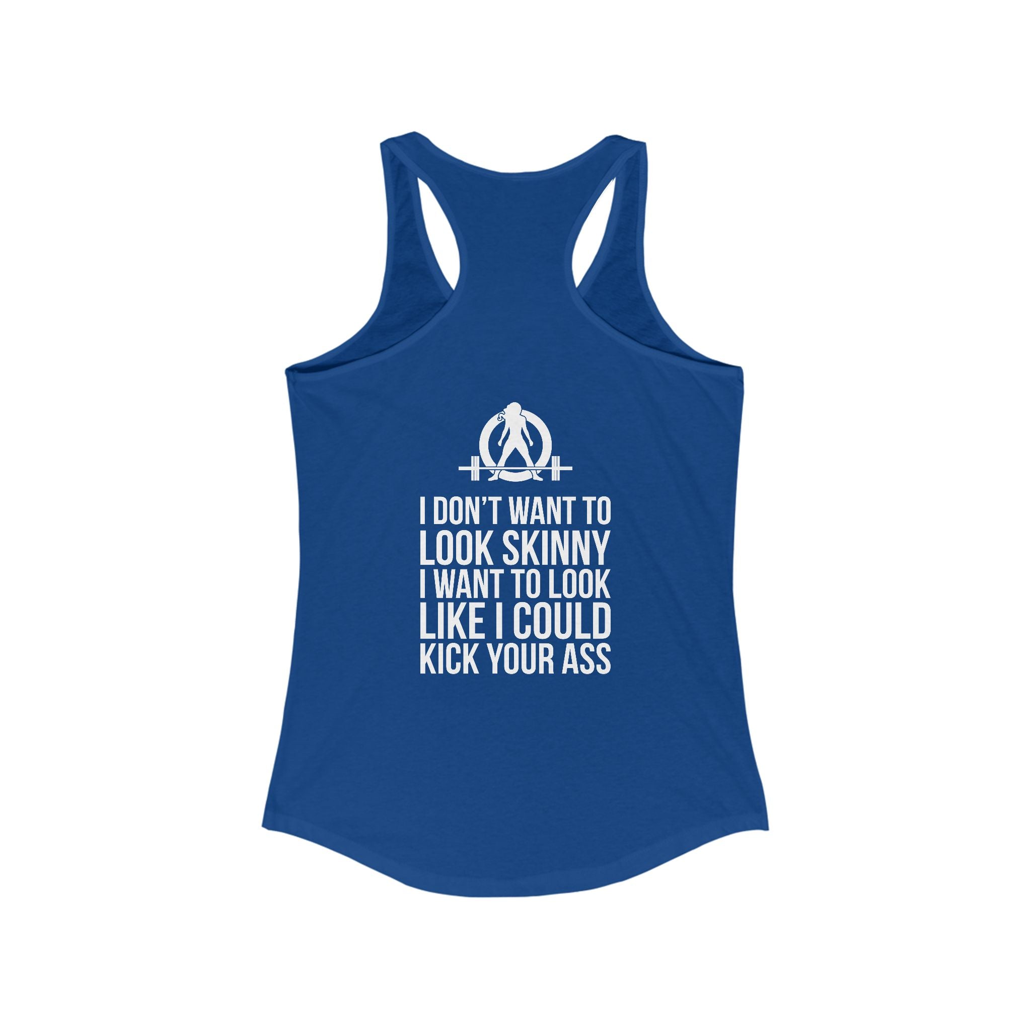 Kick Your Ass - Classic White Logo - Ideal Racerback Tank - V2