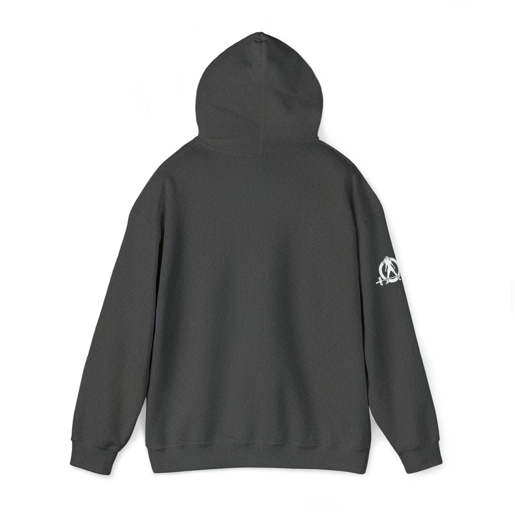 Squat Bench Deadlift Repeat - Unisex Heavy Blend Hooded Sweatshirt - Dark Logo - Pink - Plain Black