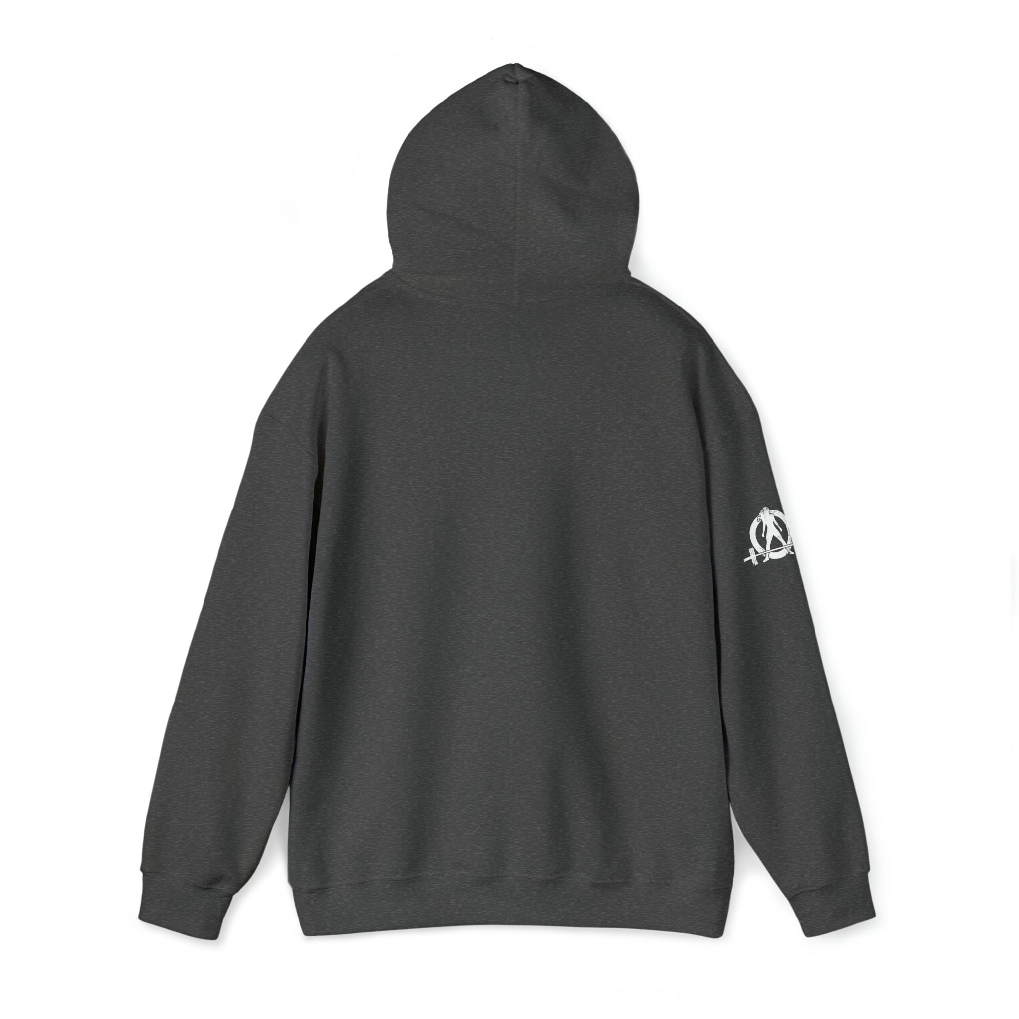 Squat Bench Deadlift Repeat - Unisex Heavy Blend Hooded Sweatshirt - Dark Logo - Pink - Plain Black