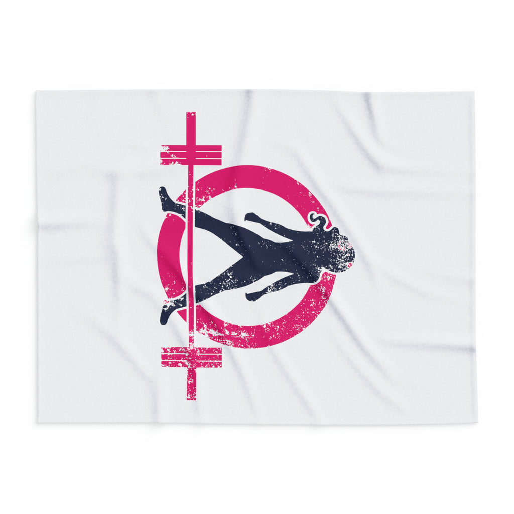 Arctic Fleece Blanket - White Distressed Logo