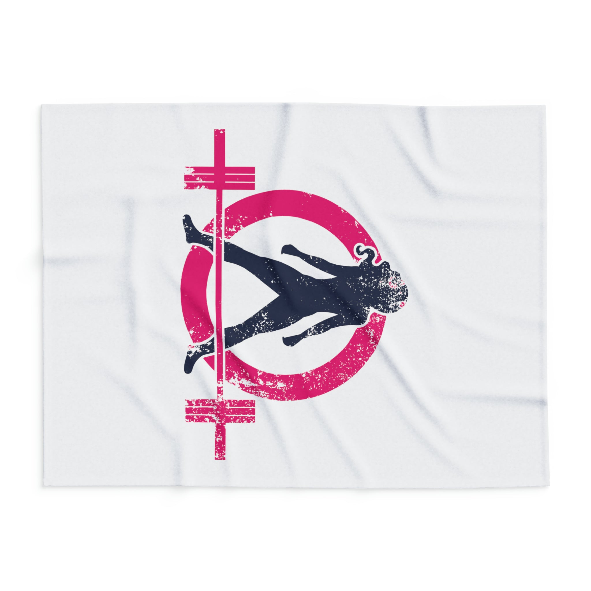 Arctic Fleece Blanket - White Distressed Logo