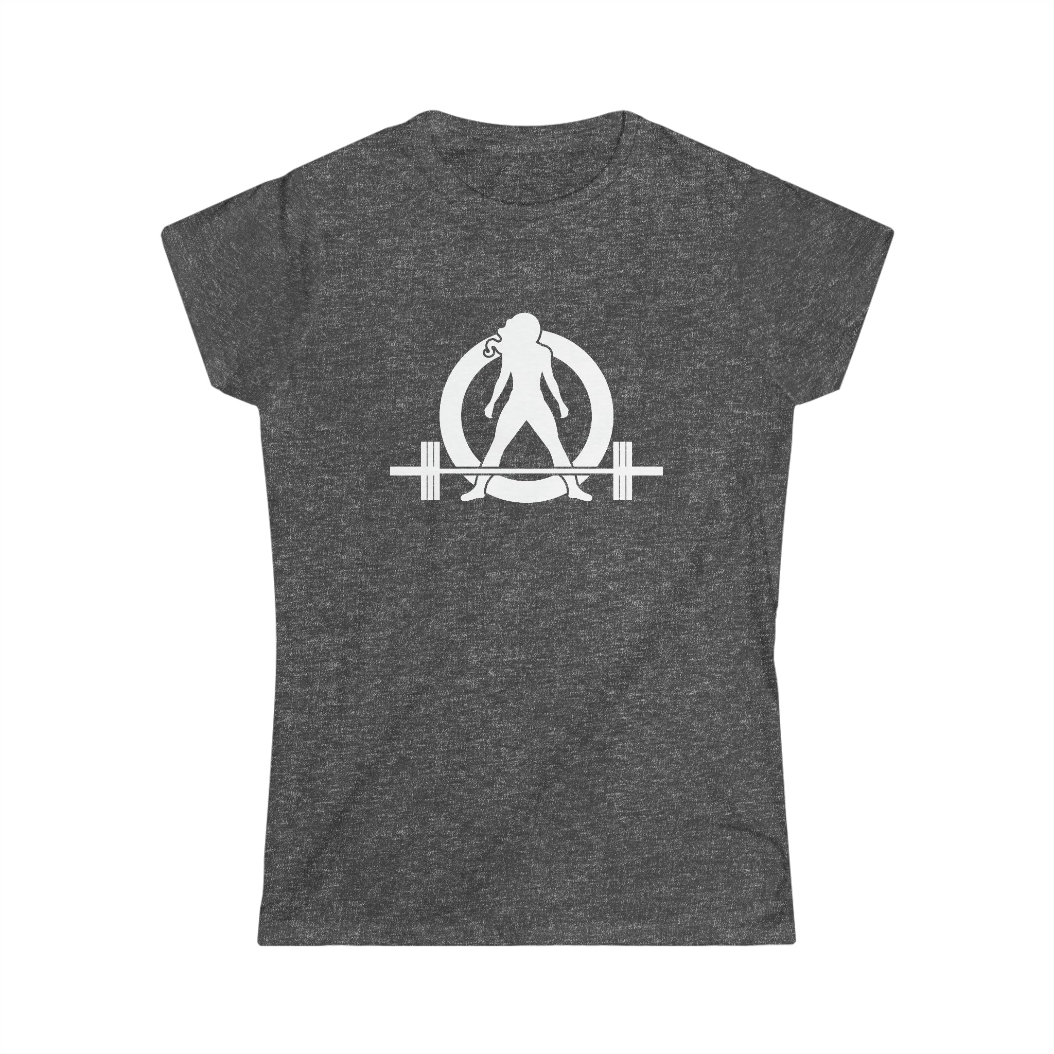 I Workout To Burn Off The Crazy - Women's Softstyle Tee - White Logo Print on Front & Back