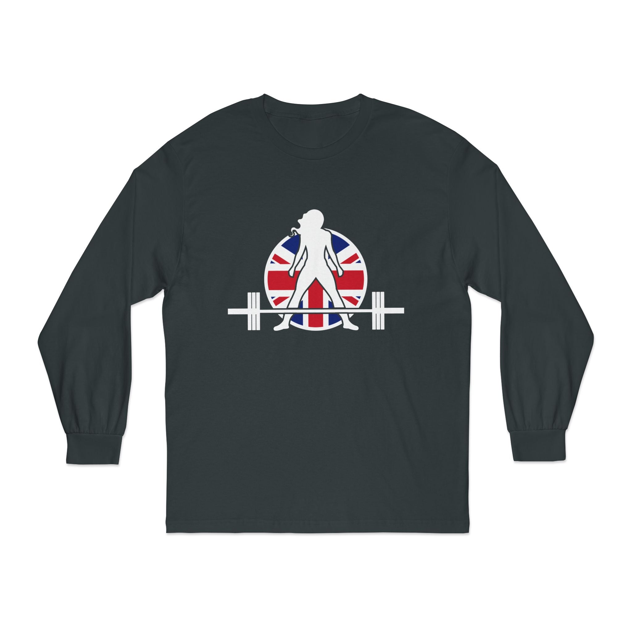WWLW UK Logo - Unisex Long Sleeve T-Shirt - Black Logo Plain Back