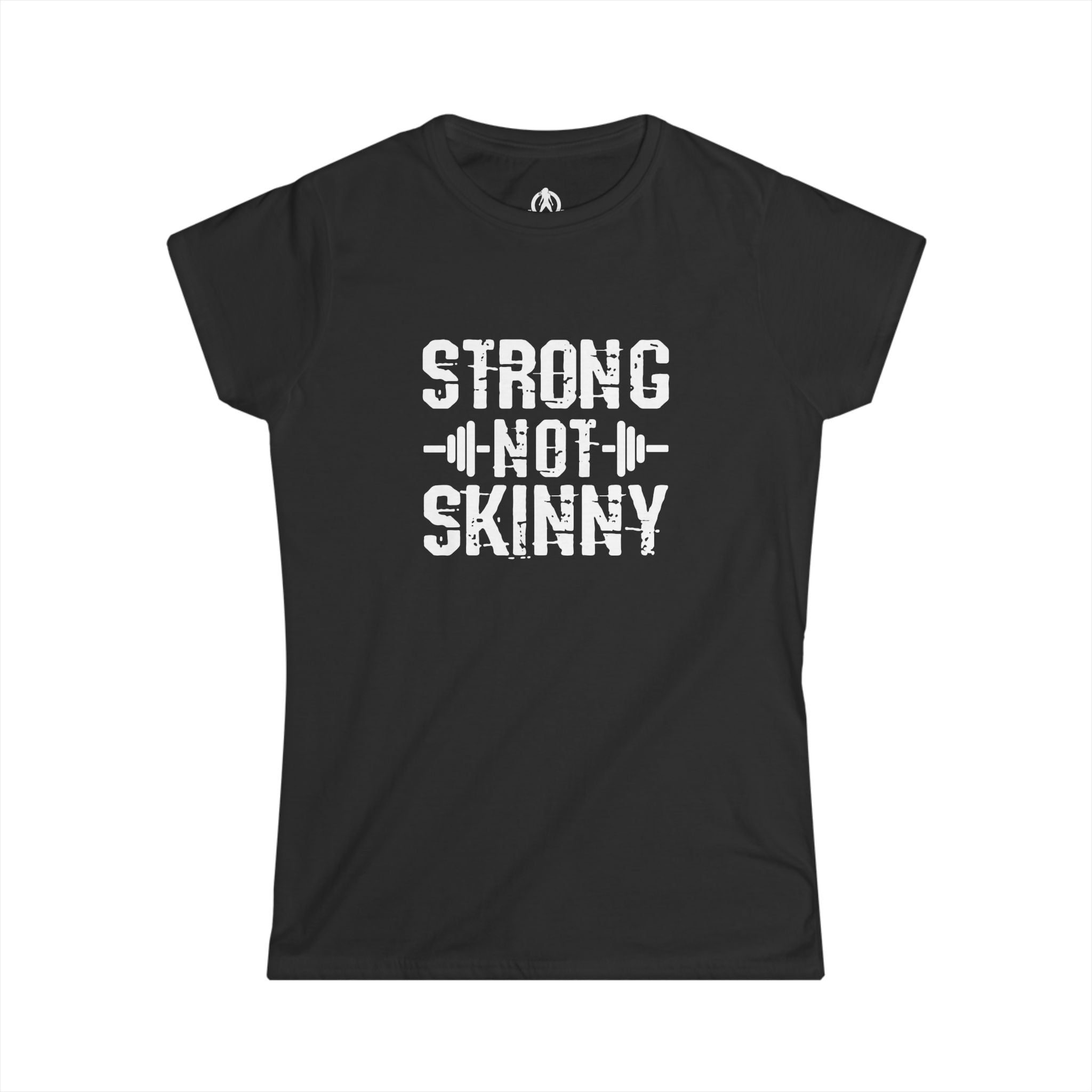 Strong Not Skinny – Women’s Softstyle Tee (Distressed Logo)