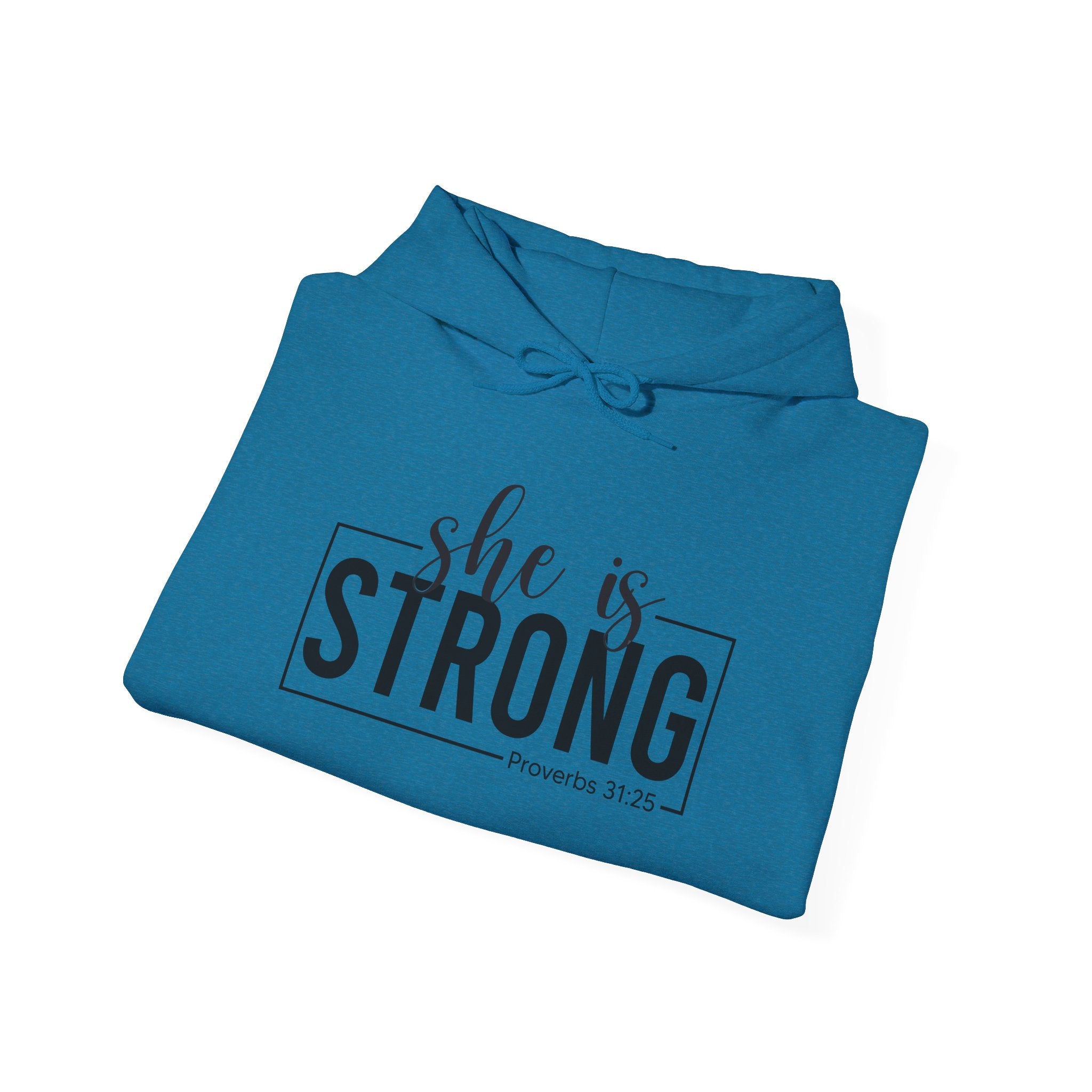 She is Strong - Unisex Heavy Blend Hooded Sweatshirt - Dark Logo