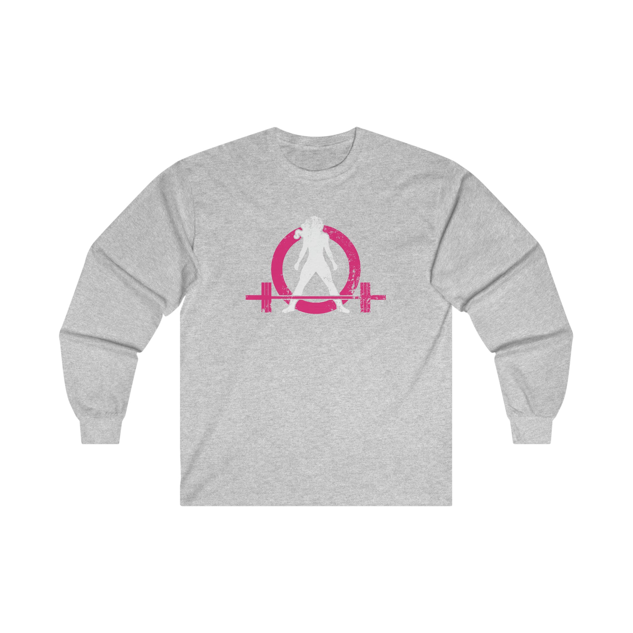 Distressed - Ultra Cotton Long Sleeve Tee - Color Logo